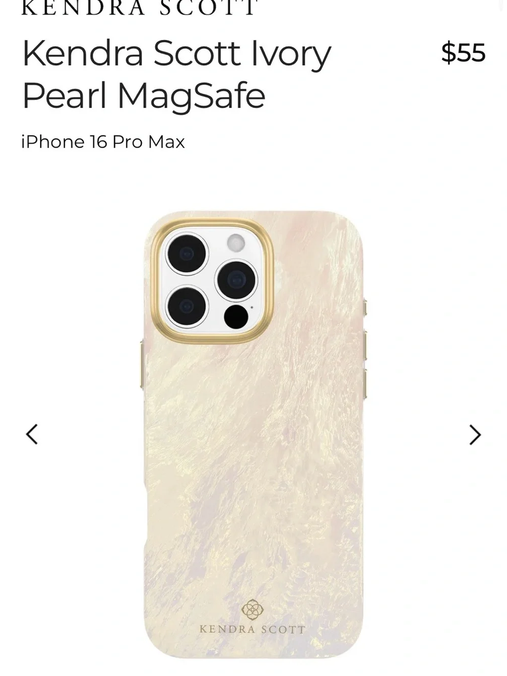 Kendra Scott Pearlized Ivory MagSafe Phone Case